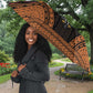 African Dashiki and Polynesian Pattern Umbrella Gold
