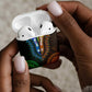 African Dashiki and Polynesian Pattern AirPods Case Half Green-Gold