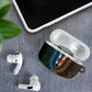 African Dashiki and Polynesian Pattern AirPods Case Half Green-Gold
