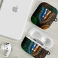 African Dashiki and Polynesian Pattern AirPods Case Half Green-Gold
