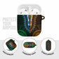 African Dashiki and Polynesian Pattern AirPods Case Half Green-Gold