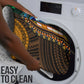 African Dashiki and Polynesian Pattern Bathroom Set Half Green-Gold