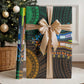 African Dashiki and Polynesian Pattern Wrapping Paper Half Green-Gold - African Pride