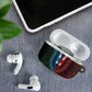 African Dashiki and Polynesian Pattern AirPods Case Half Green-Red