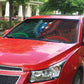 African Dashiki and Polynesian Pattern Auto Sun Shade Half Green-Red