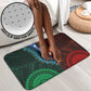 African Dashiki and Polynesian Pattern Bathroom Set Half Green-Red