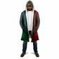 African Dashiki and Polynesian Pattern Cloak Half Green-Red