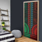 African Dashiki and Polynesian Pattern Door Cover Half Green-Red