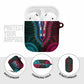 African Dashiki and Polynesian Pattern AirPods Case Half Teal-Pink