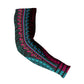 African Dashiki and Polynesian Pattern Arm Sleeves Half Teal-Pink