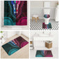 African Dashiki and Polynesian Pattern Bathroom Set Half Teal-Pink