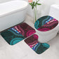 African Dashiki and Polynesian Pattern Bathroom Set Half Teal-Pink
