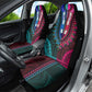 African Dashiki and Polynesian Pattern Car Seat Cover Half Teal-Pink