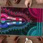 African Dashiki and Polynesian Pattern Puzzle Half Teal-Pink