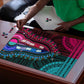 African Dashiki and Polynesian Pattern Puzzle Half Teal-Pink