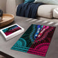 African Dashiki and Polynesian Pattern Puzzle Half Teal-Pink