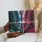 African Dashiki and Polynesian Pattern Wrapping Paper Half Teal-Pink - African Pride