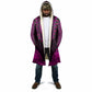 African Dashiki and Polynesian Pattern Cloak Pink