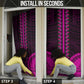 African Dashiki and Polynesian Pattern Door Cover Pink