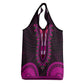 African Dashiki and Polynesian Pattern Grocery Bag Pink