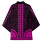 African Dashiki and Polynesian Pattern Kimono Pink
