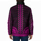 African Dashiki and Polynesian Pattern Padded Jacket Pink