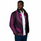 African Dashiki and Polynesian Pattern Padded Jacket Pink