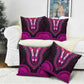 African Dashiki and Polynesian Pattern Pillow Cover Pink