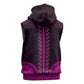 African Dashiki and Polynesian Pattern Sleeveless Hoodie Pink - African Pride
