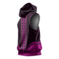 African Dashiki and Polynesian Pattern Sleeveless Hoodie Pink - African Pride