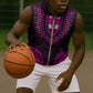 African Dashiki and Polynesian Pattern Sleeveless Zip Hoodie Pink - African Pride