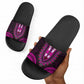 African Dashiki and Polynesian Pattern Slide Sandals Pink