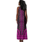 African Dashiki and Polynesian Pattern Tank Maxi Dress Pink
