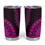 African Dashiki and Polynesian Pattern Tumbler Cup Pink