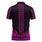 African Dashiki and Polynesian Pattern Zipper Polo Shirt Pink
