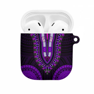 African Dashiki and Polynesian Pattern AirPods Case Purple