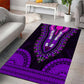 African Dashiki and Polynesian Pattern Area Rug Purple