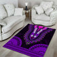 African Dashiki and Polynesian Pattern Area Rug Purple