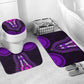 African Dashiki and Polynesian Pattern Bathroom Set Purple