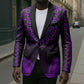 African Dashiki and Polynesian Pattern Blazer Purple
