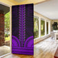 African Dashiki and Polynesian Pattern Door Cover Purple