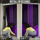 African Dashiki and Polynesian Pattern Door Cover Purple
