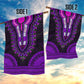 African Dashiki and Polynesian Pattern Garden Flag Purple