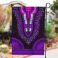African Dashiki and Polynesian Pattern Garden Flag Purple
