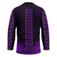 African Dashiki and Polynesian Pattern Hockey Jersey Purple