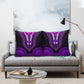 African Dashiki and Polynesian Pattern Pillow Cover Purple