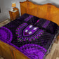 African Dashiki and Polynesian Pattern Quilt Bed Set Purple