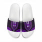 African Dashiki and Polynesian Pattern Slide Sandals Purple