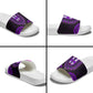African Dashiki and Polynesian Pattern Slide Sandals Purple