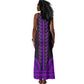 African Dashiki and Polynesian Pattern Tank Maxi Dress Purple